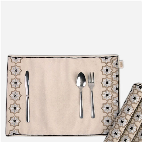 Placemat set of 6 arabisc bronze mix
