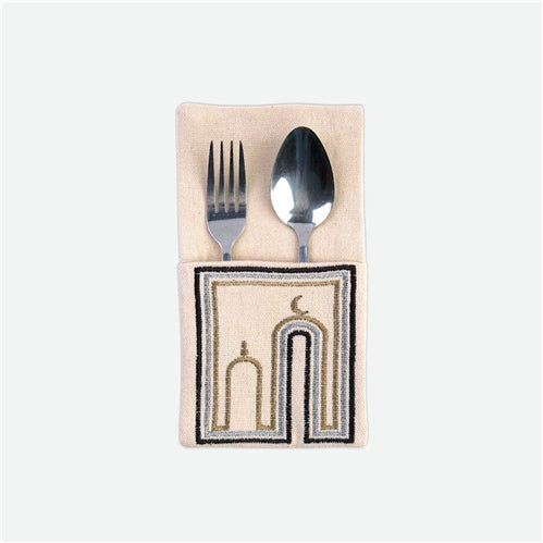 cutlery holder set of 6 minaret lines bronze mix