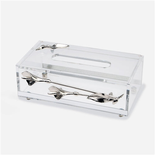 Lily Tissue box Silver