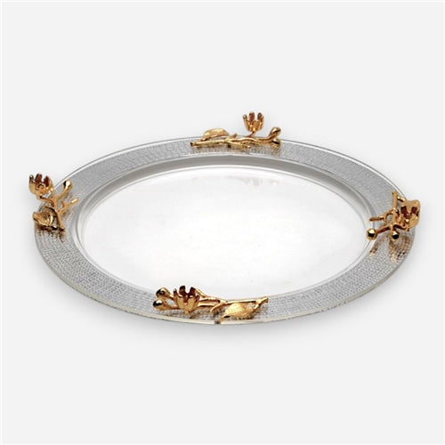 Martnade round tray Silver S