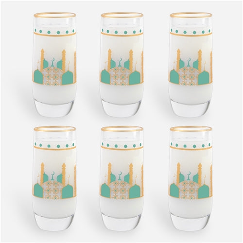 Beverage glass set 320ml مساجد خضراء