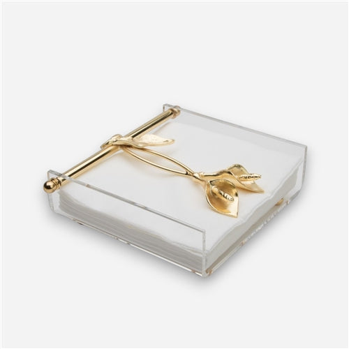 lily square napkin holder Gold