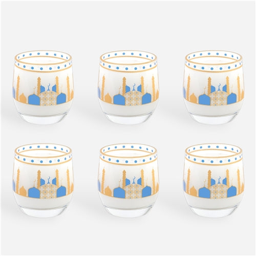 Beverage glass set 230ml مسجد ازرق