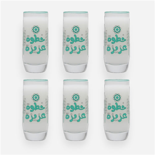 Beverage glass set 320ml خطوة عزيزة