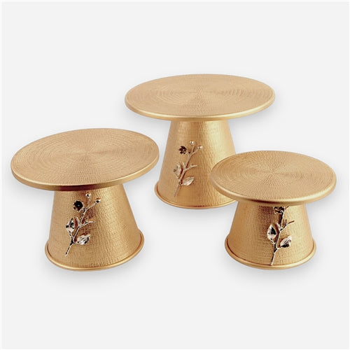 Martnade table top set of 3 Gold