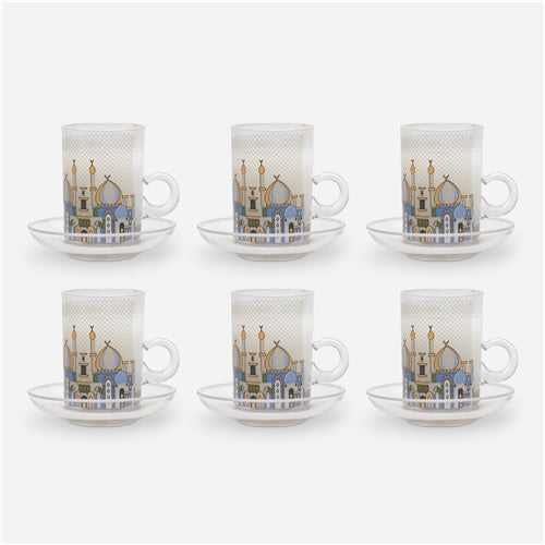 Tea cups set Blue minarets