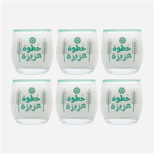 Beverage glass set 230ml خطوة عزيزة