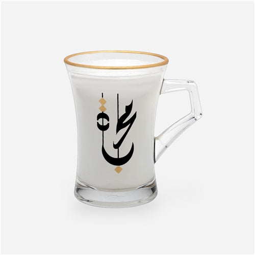 Glass mug محبة