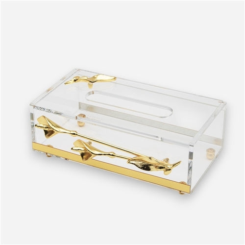 Lily  Tissue box Gold
