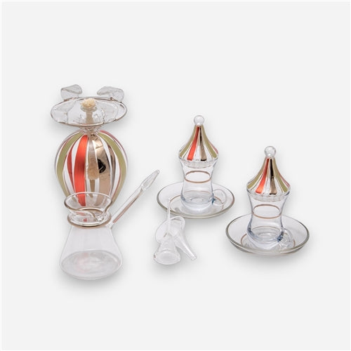 Sebrtaya set coral & silver