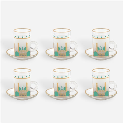 Tea cups set مساجد خضراء