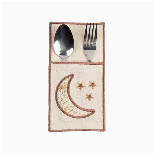 cutlery holder set of 6 رمضان كريم(inside pattern) brown
