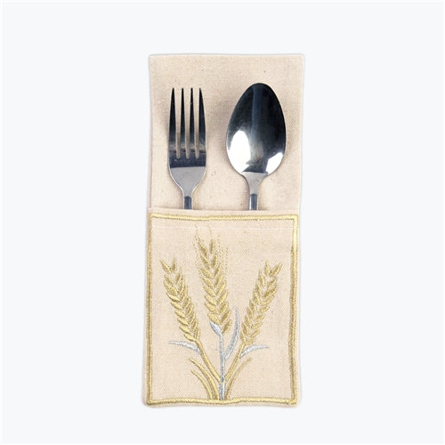 cutlery holder set of 6 سنابل  gold mix