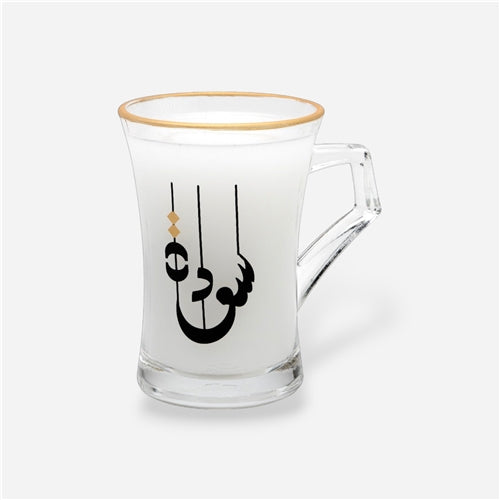 Glass mug سعادة